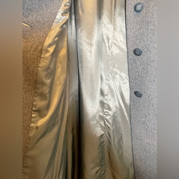 Bromley 100% Wool Button Down Trench Coat Long Sleeves Women’s Size Medium/Large - Picture 7 of 16